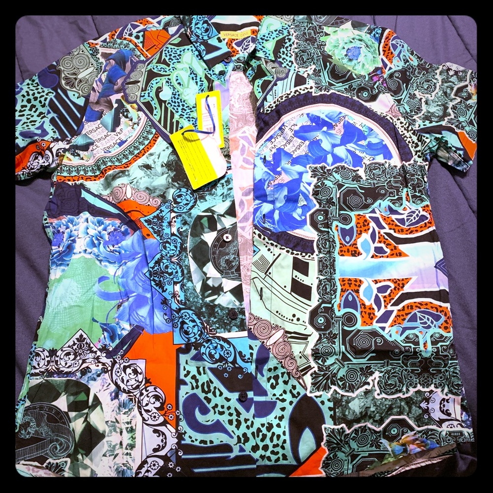 Versace short sleeve button down
